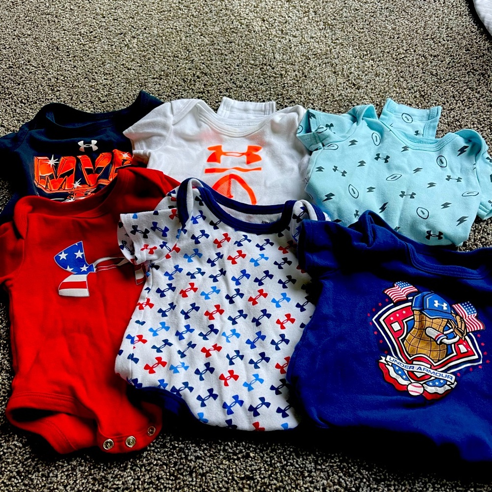 6 UA LOT onesies